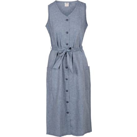 Trespass Dames/Dames Carol Chambray Jurk (Marine)