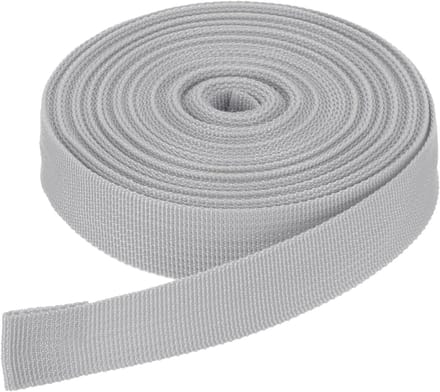 Stevig Nylon Band per Meter voor Tassen, Hobby en Reparatie - Lichtgrijs
