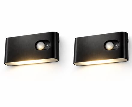 Oneproduct Draadloze Kastlamp met Bewegingssensor - Set van 2 - USB-C Oplaadbaar - LED Kastverlichting - Zwart