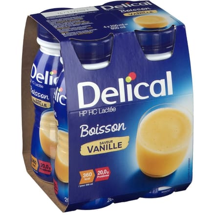 Delical Melkdrank HP-HC Vanille 360kcal 4x200 Vloeistof