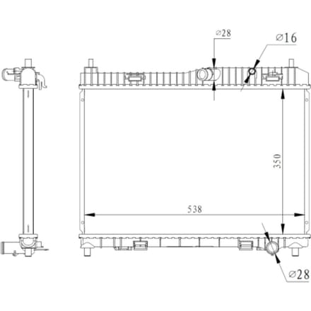 Radiator, motorkoeling NRF 59317