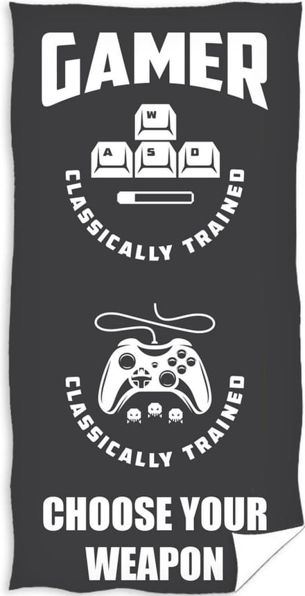 Gaming Strandlaken Weapon - 70 x 140 cm - Zwart