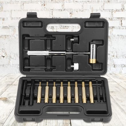 Ensemble de 17 poinçons, marteau à deux faces pour goupilles élastiques, laiton, acier inoxydable, outil de maintenance gray