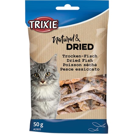 4x 50g Trixie Gedroogde Vis Voor Katten Kattensnacks