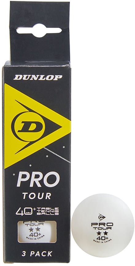 Dunlop Pro Tour 2* 40+ Tafeltennisbal (3-pack)