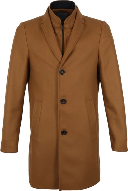 Suitable Prestige Coat Hans Bruin - Maat 48 - Heren - Mantels & coats