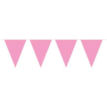 Effen Baby Roze Vlaggenlijn - 10 meter