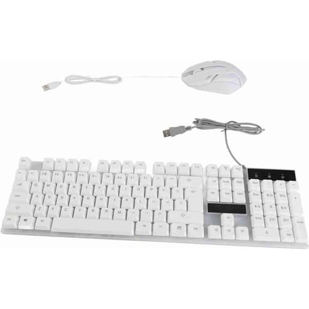 Toetsenbord en Muis Combo 104 Toetsen RGB Achtergrondverlichting USB Bedrade Verbinding Toetsenbord Muis Set voor Thuis