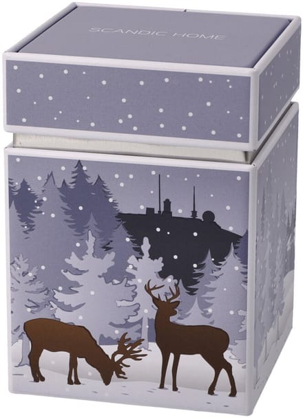Goebel - Scandic Home | Theedoos Winter Woods | Bewaardoos - 11cm - kerst - 4 stuks