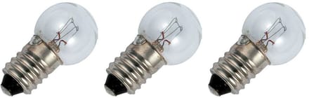 Signaallamp E10 6V 3W - 500 mAh - 3 stuks - G15 Gloeilamp Ø15mm - 29mm - 2500K - Dimbaar