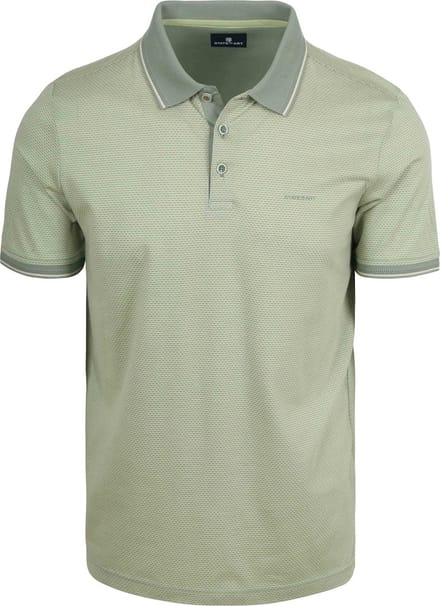 State of Art Polo Effectknit Groen - Maat M - Heren