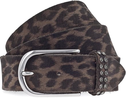 b.belt riem Leora Swk Ledergürtel W75 Mid Brown / Darkbrown Multi bruine veelkleurig
