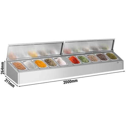 GGM Gastro RVS kruidenrek - 10x GN 1/4 zilver
