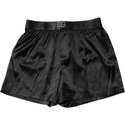 Dolce & Gabbana Zwarte Logo Taille Regulaires Boxer Shorts Ondergoed