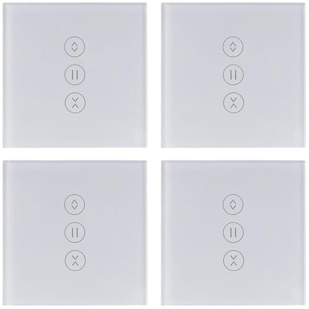 Slimme Gordijnschakelaar - Gordijn Controller - Huis Automatisering - Spraak & Afstandsbediening - 8.5 x 8.5 x 3.5 cm - Wit