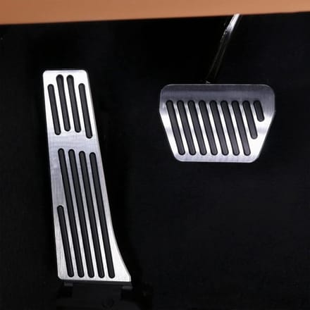 Pedaal Covers - Auto Pedaal - Verbeterde Grip - Geen Boren Nodig - Set van 2 - Zilver