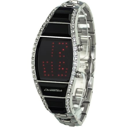Horloge CHRONOTECH CT7122LS-03M. Kwarts, Kleur zwart. Vrouw. gray