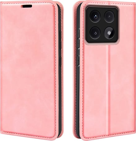 MobyDefend Hoesje - Geschikt voor Xiaomi 14T - Luxe Wallet Bookcase (Magnetische Sluiting) - Roze
