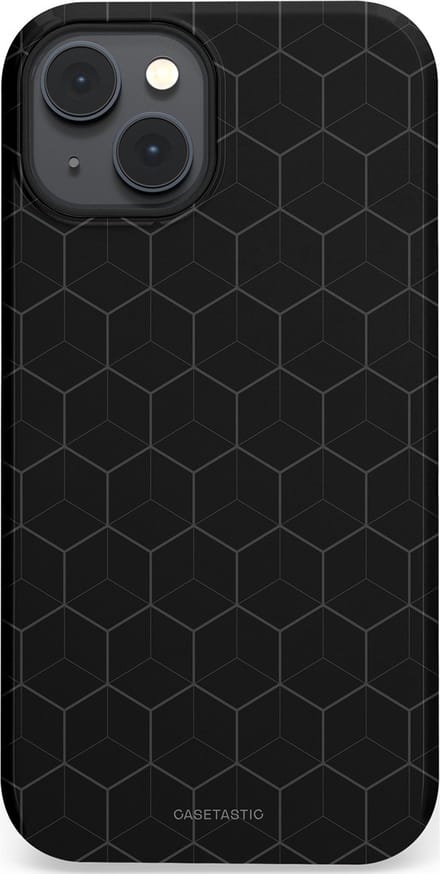 Casetastic hoesje geschikt voor Apple iPhone 14 Plus - MagSafe - Dubbellaagse bescherming - Hexago - Fashion Case - Zwart