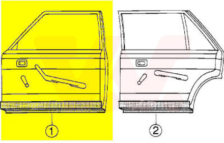 Van Wezel - PLAATWERKPANELEN AUTODEUR VOOR FIAT UNO I 1983-1989 DUR983318VWAN