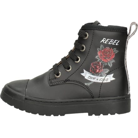 Enkelboots | Meisjes | Black Roses | Leer | Shoesme | Maat 24