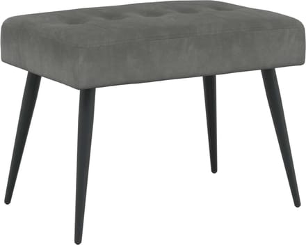 vidaXL - Bank - met - knopen - tufting - Donkergrijs - 60 - x - 40 - x - 45 - cm - fluweel