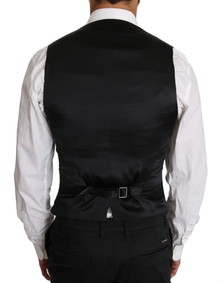 Dolce & Gabbana Heren Grijs Wollen Waistcoat Vest met Dubbele Borst