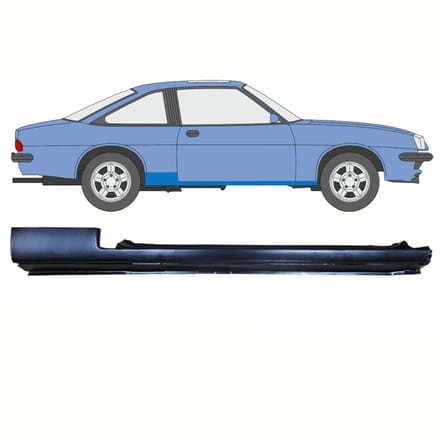 Volledige dorpel voor Opel Manta B 1975-1988 / Rechts