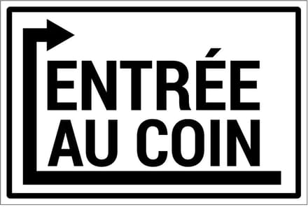 Entrée au coin gauche sticker | 30 x 20 cm