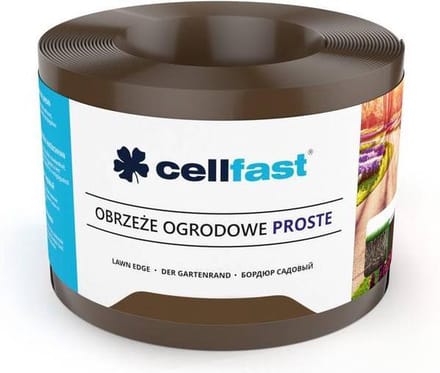 Cellfast Rechte borderrand - 9m lang - 20cm hoog - Bruin