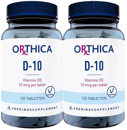 Orthica - D-10 - 2 x 120 tabletten - Voordeelverpakking