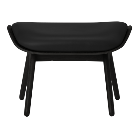 UMAGE The Reader Ottoman - eiken zwart - Leder Hope black