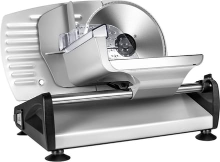 Thuys -Pro Kitchen Snijmachine – RVS Snijblad – Vleessnijmachine voor Thuis – Broodsnijmachine – Vleeswarensnijmachine - Zilver