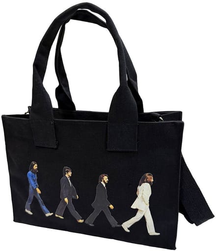 The Beatles - Abbey Road & Drop T Logo Schoudertas/Shopper - Zwart