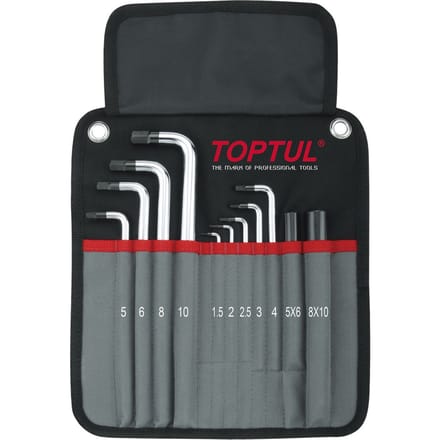 Dopsleutelset Hex Toptul Gpaq1101