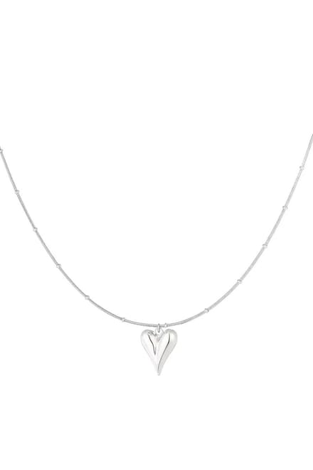 Ketting met iconisch hart-zilver