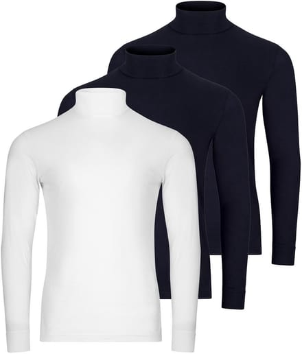 RAGMAN Heren shirt met rolkragen 3 pack Basic