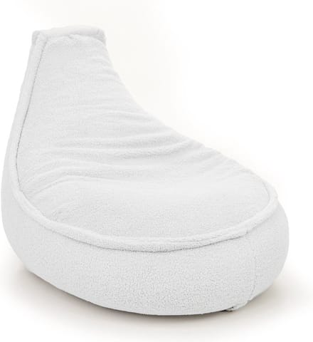 Drop & Sit - zitzak/stoel- sfeervolle teddy - ecru - Noa SR - 180 Liter - extra comfortabel en zacht