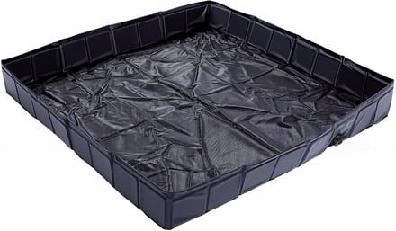 Opvouwbare Douchebak - Draagbare Wasbak - Buiten Douchen - Met Afvoerbuis - 104x104x13cm - Grijs