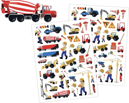 Voertuigen Stickers – 2 Stickervellen met Tractors en Bouwvoertuigen