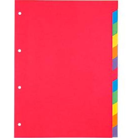 Schäfer Shop Select kartonnen index, set van 5, 4-gaats gestanst, 160 g/m² gerecycled karton, 12 st.