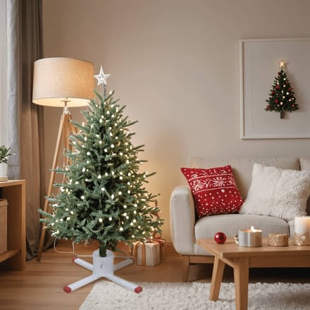 vidaXL - Kerstboomstandaard - 61x61x15,5 - cm - wit
