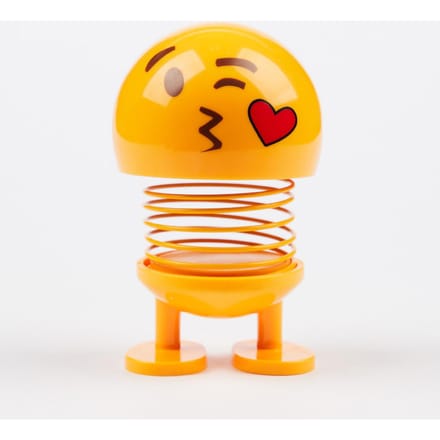 Spring Bobble Head Speelgoed Schattig Gezicht Auto Emotie Pop Interieurdecoratie voor Auto Dashboard Nr. 14 yellow