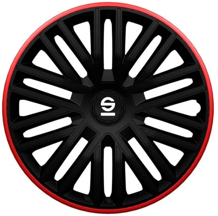 Sparco Wieldoppen Bergamo 16 Inch Abs Zwart/rood 4 Stuks