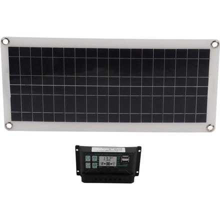 30W Zonnepaneel 30A Lader Spanningsregelaar Kit Polycrystallijn Silicium voor 12V Auto Camper Boot black