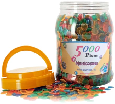 Bingofiches Kleurenmix | 5000 stuks