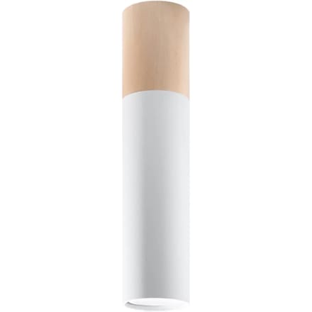 Sollux Lighting Plafondlamp Pablo - GU10 - natuurlijk hout/wit - staal/hout - 30x6x6cm