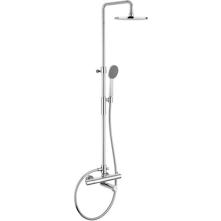 Kronenbach shower system 2.0 with tub thermostat and overhead shower 22.5 cm