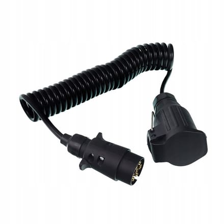 spiraalkabel 7-13 aderig 2 meter - stekker - aanhanger stekker - contrastekker
