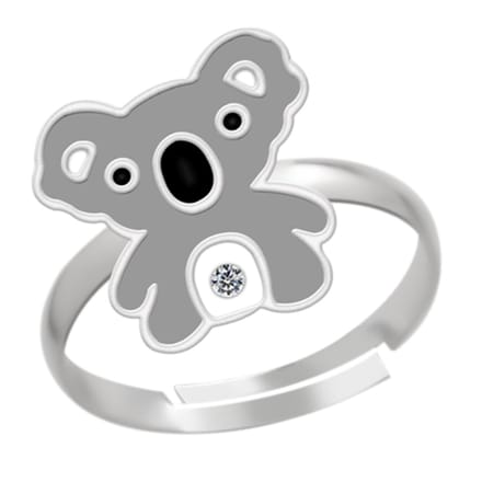 WeLoveSilver - zilveren kinderring - koala - 925 zilver - kindermaat